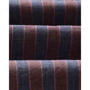 アビンドンシャツ POPLIN HALO STRIPE (BLUE/BURGUNDY)