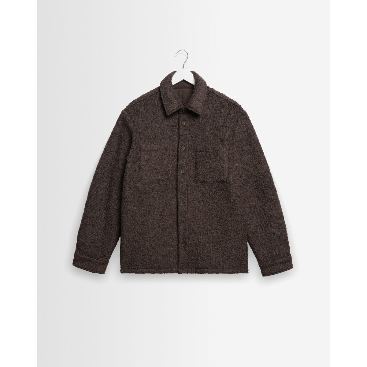 オーバーシャツ MOUNT REVERSIBLE BOBBLE WOOL (DUSTY BROWN)