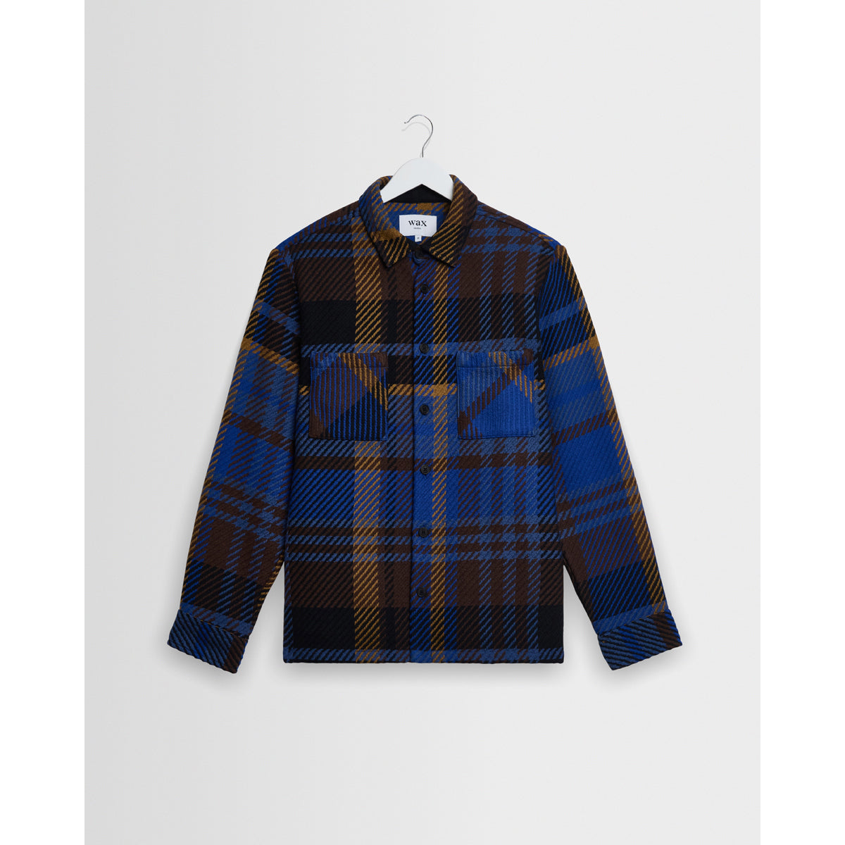 オーバーシャツ BOLD CHECK (BLUE/BROWN)