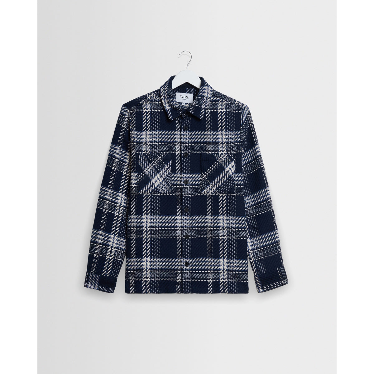 オーバーシャツ PLAID WEAVE (NAVY/ECRU)