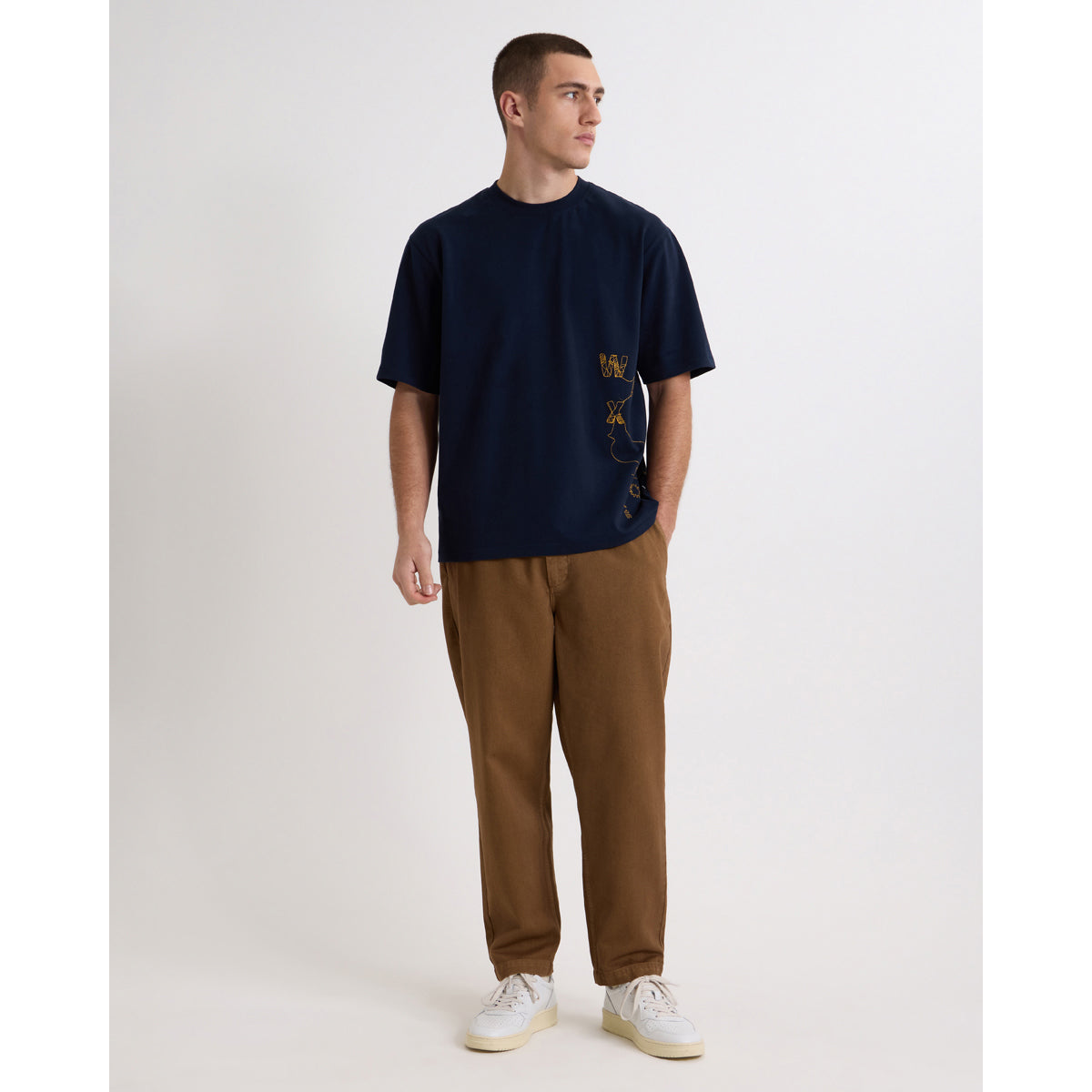 カートトラウザーズ ORGANIC COTTON TWILL (DARK TAN)