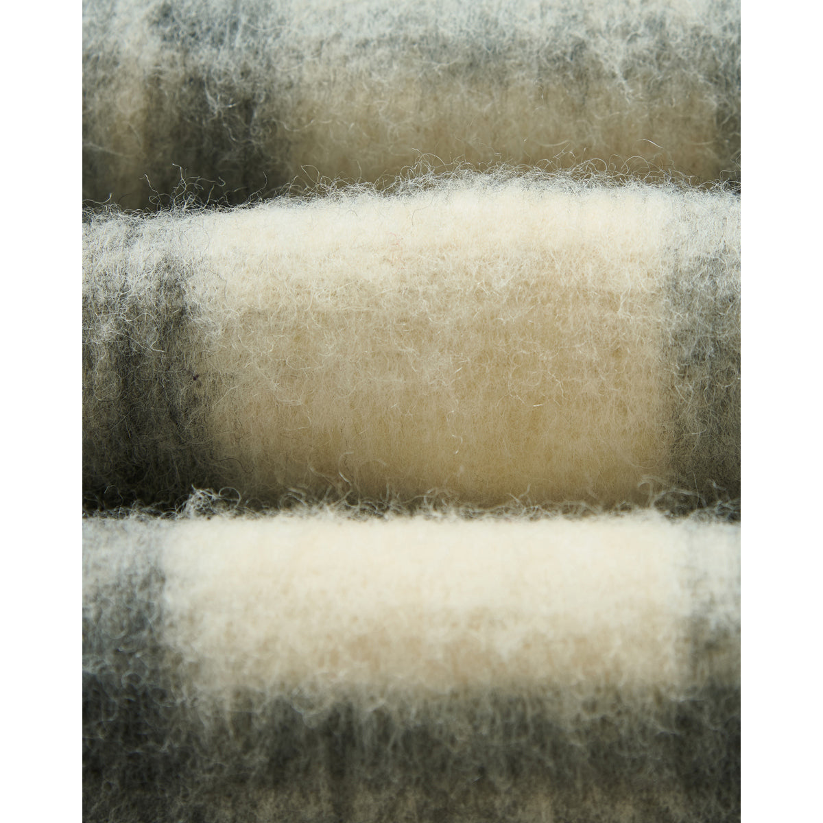 オーバーシャツ ASH WOOL BLEND CHECK (ECRU/GREY)