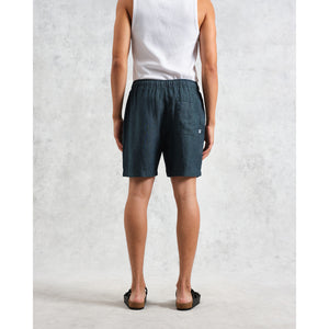 【予約】カートショーツ TOW TONE LINEN (DARK GREEN)
