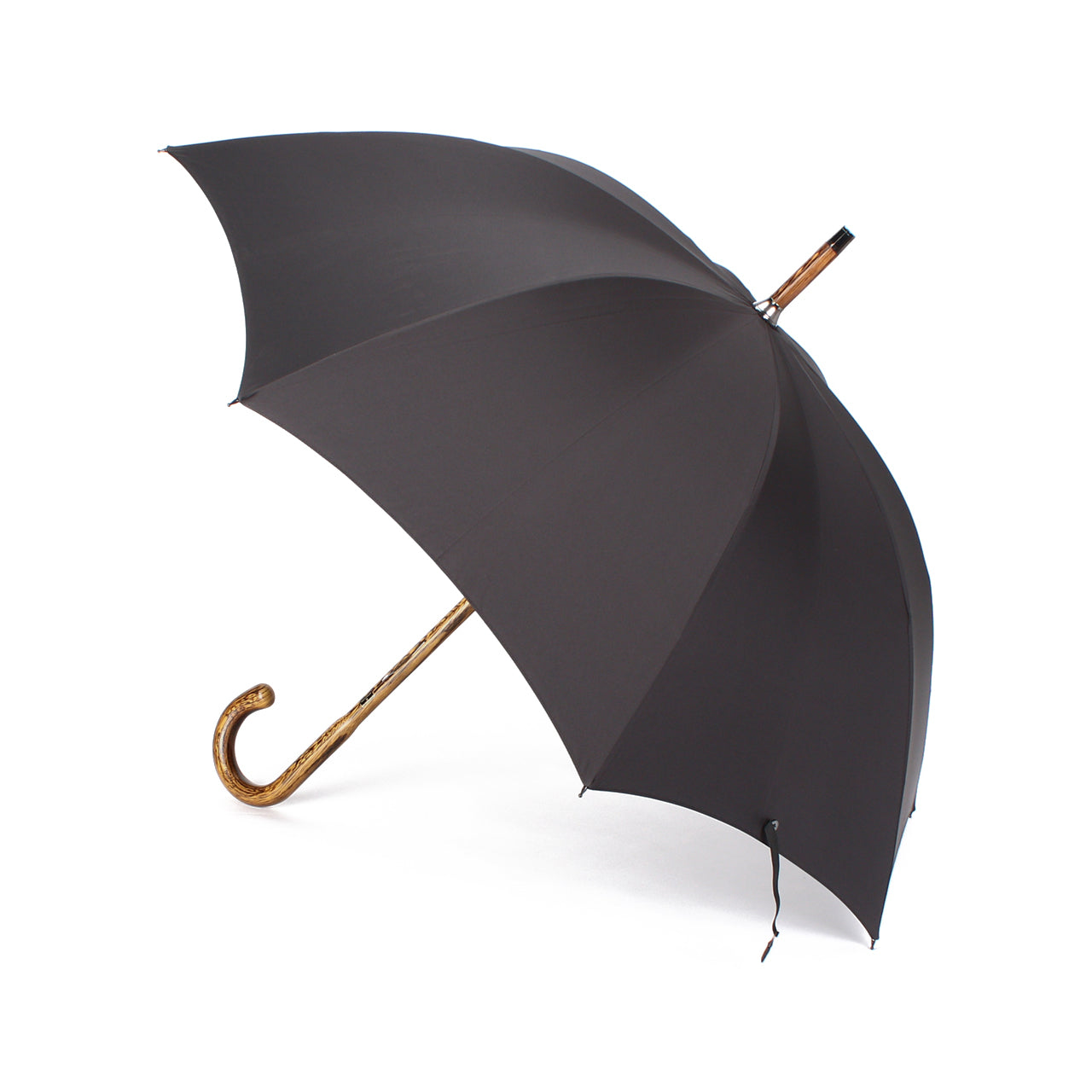 RS6 Hickory Solid | 長傘 | アーチ型ハンドル | ヒッコリー | 晴雨兼用傘 (BLACK)