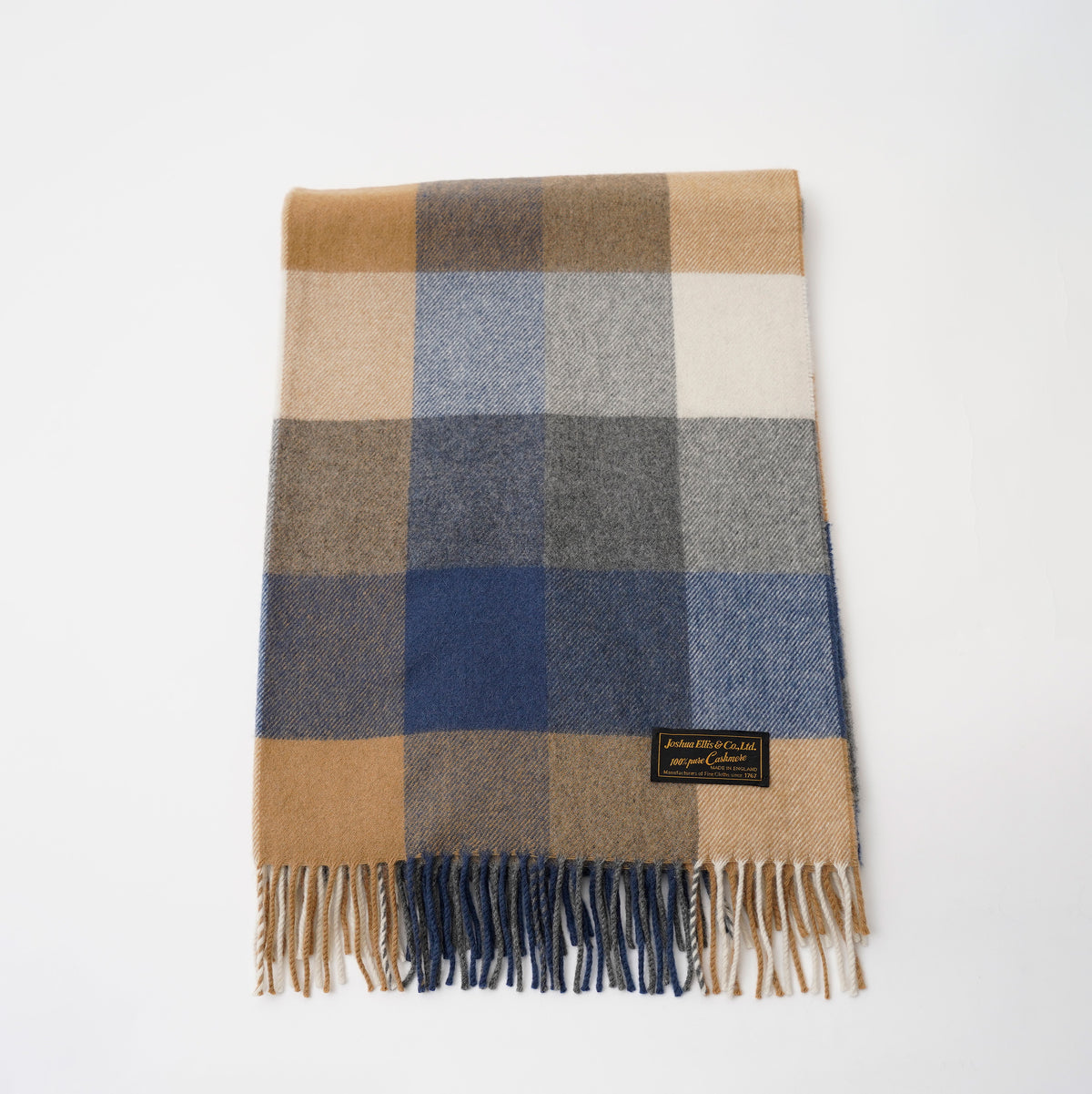 小物 JOSHUA ELLIS 19-20AW CPG50717 カシミヤストール 7カラーブロック（レッド）70x190_CPG52063