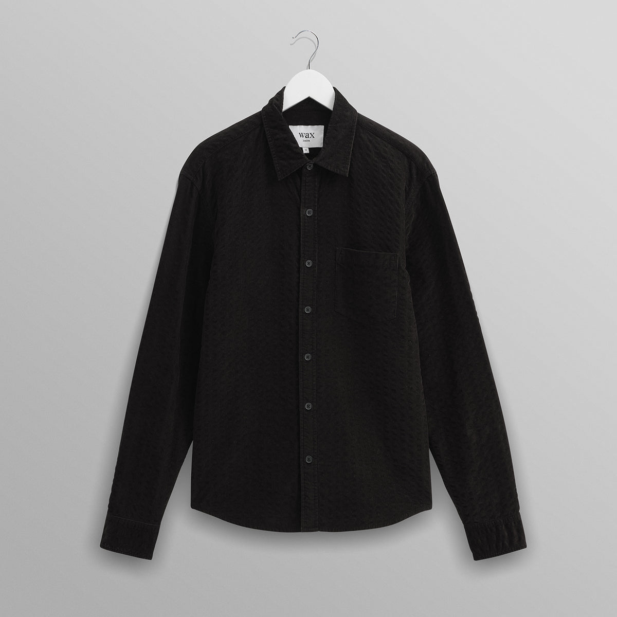 シェリーシャツ シアーサッカーコード (BLACK)｜Wax London ワックス 