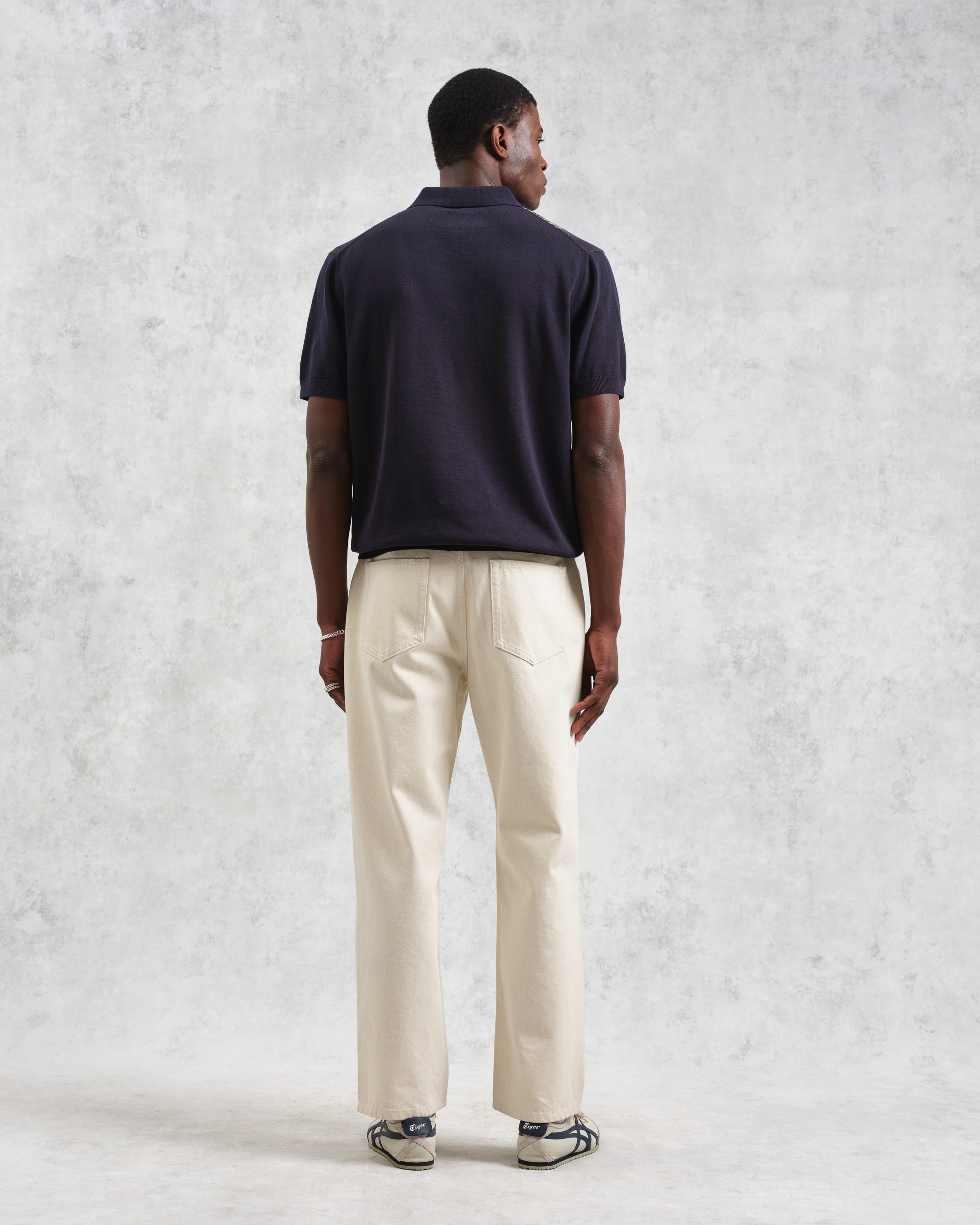 ポロシャツ RETRO STRIPE (NAVY/KHAKI)