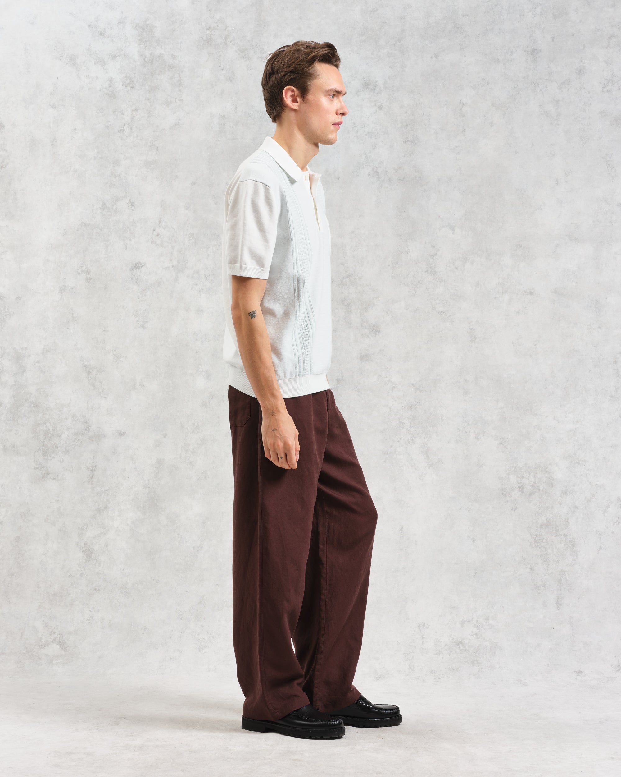 ポロシャツ RETRO STRIPE (PALE BLUE/ECRU)