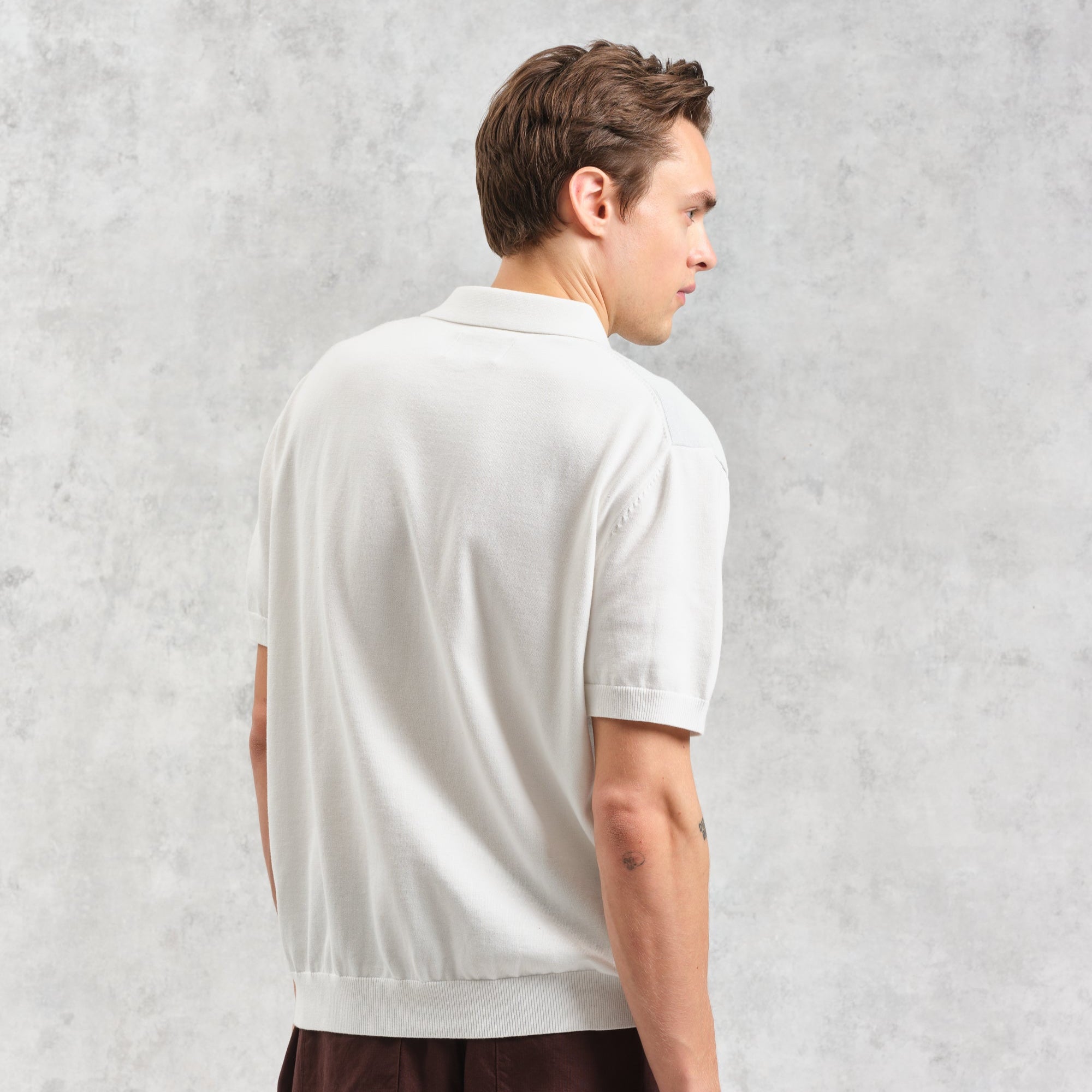 ポロシャツ RETRO STRIPE (PALE BLUE/ECRU)