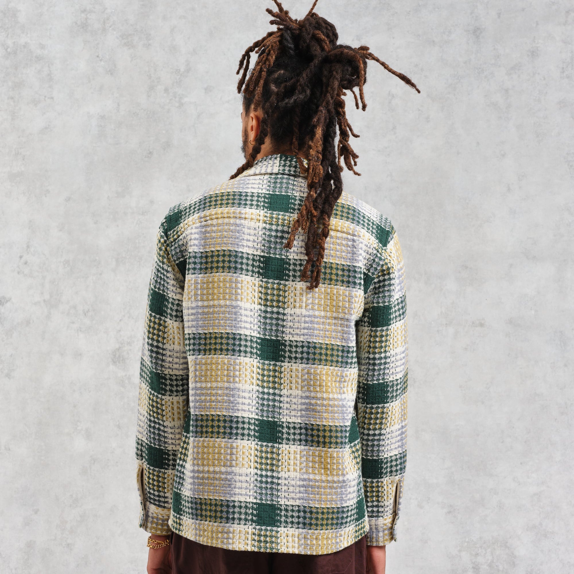 オーバーシャツ ADDLE CHECK (ECRU/GREEN)