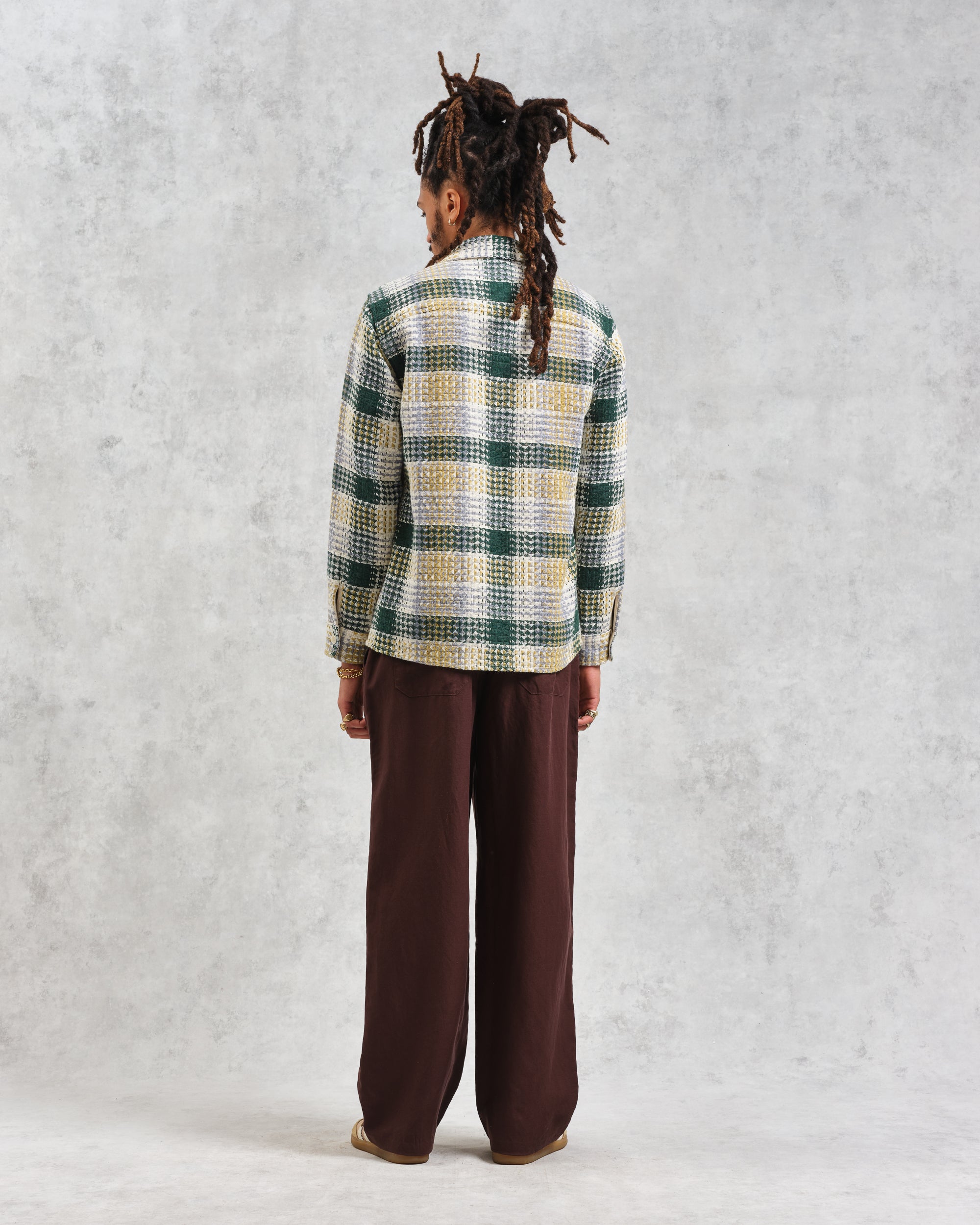 オーバーシャツ ADDLE CHECK (ECRU/GREEN)