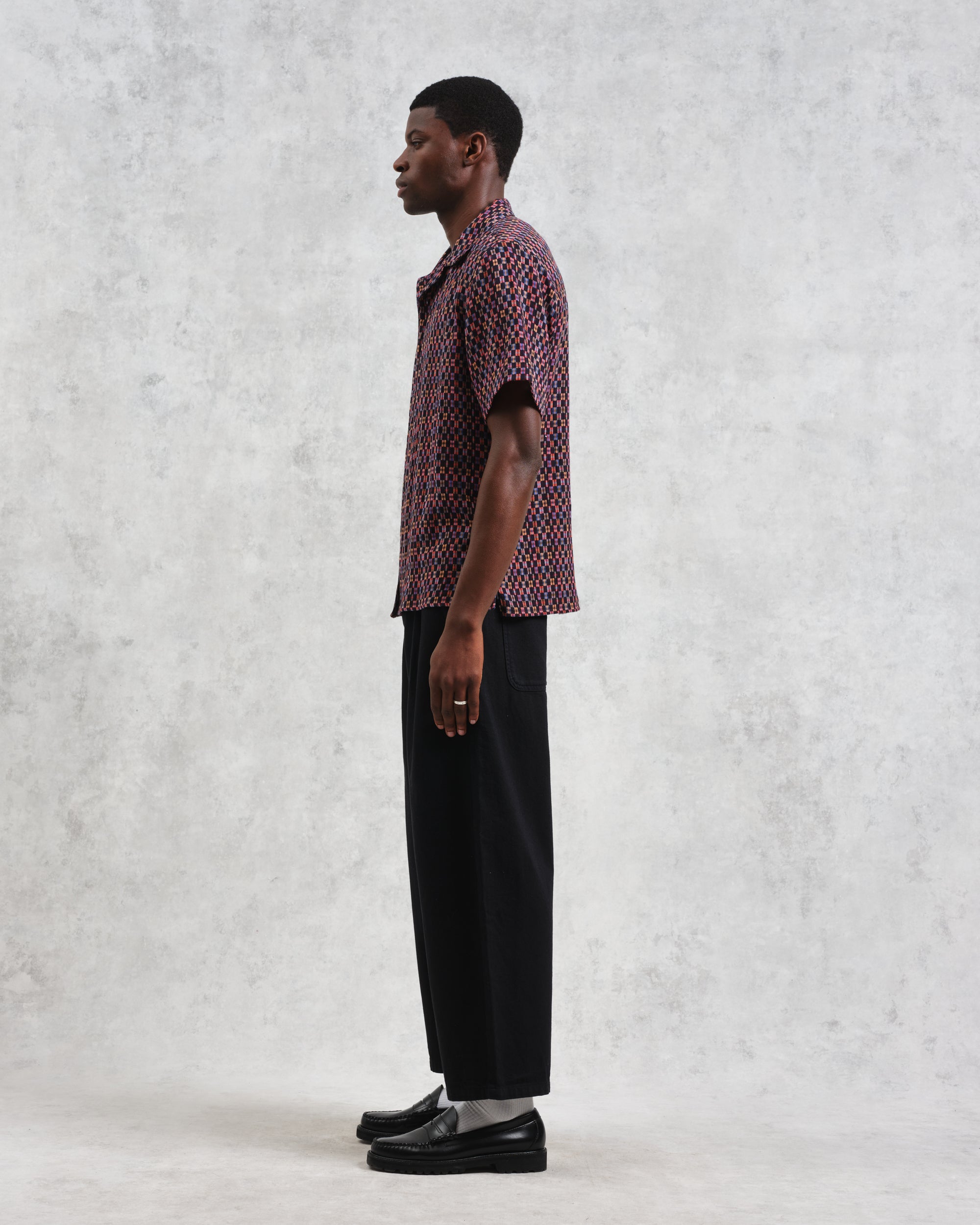 ディドコットシャツ MINI DOUBLE GRID (NAVY/MULTI)