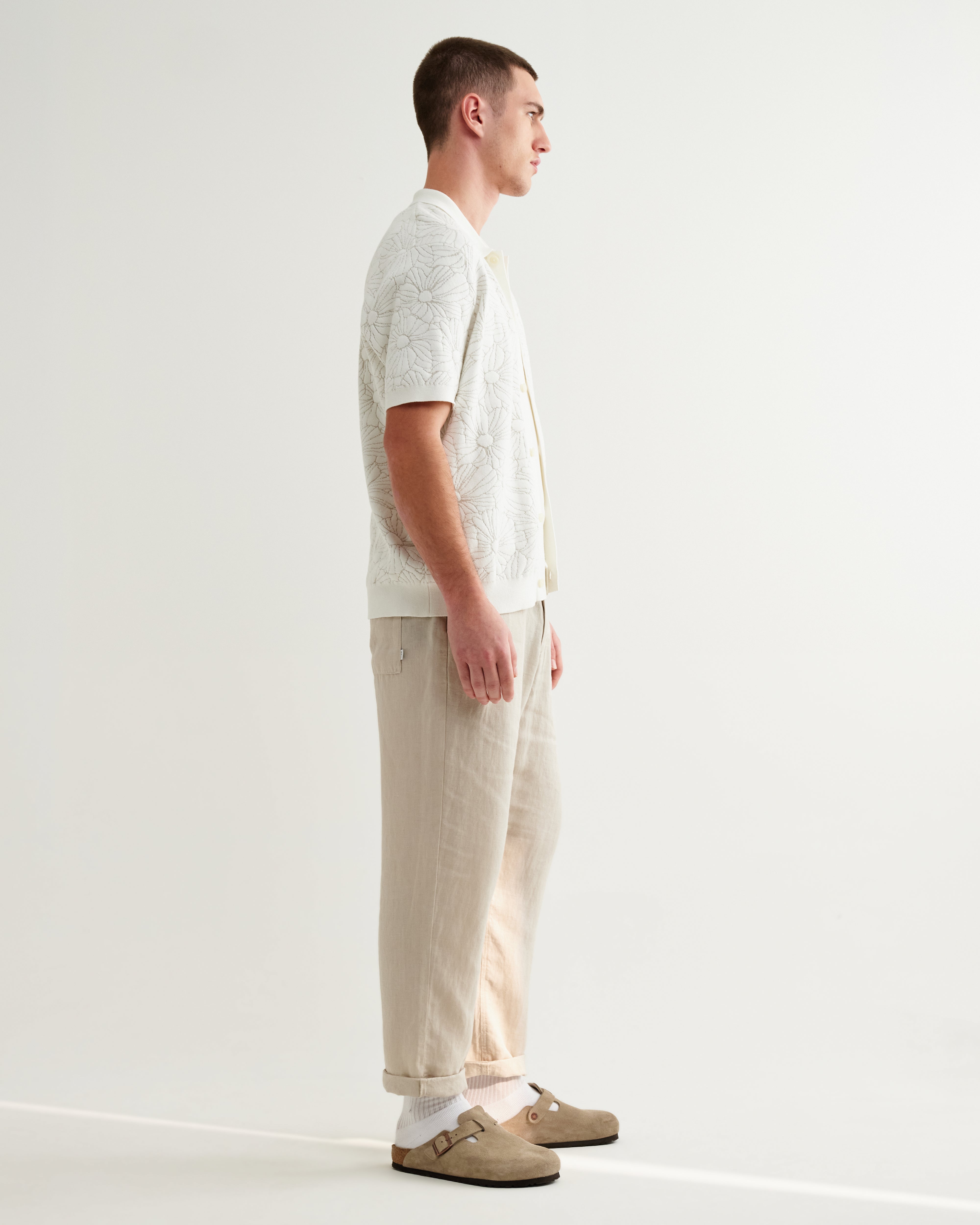 テラーロシャツ FLOWER JACQUARD (ECRU/NATURAL)