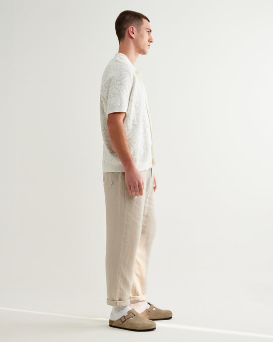 テラーロシャツ FLOWER JACQUARD (ECRU/NATURAL)