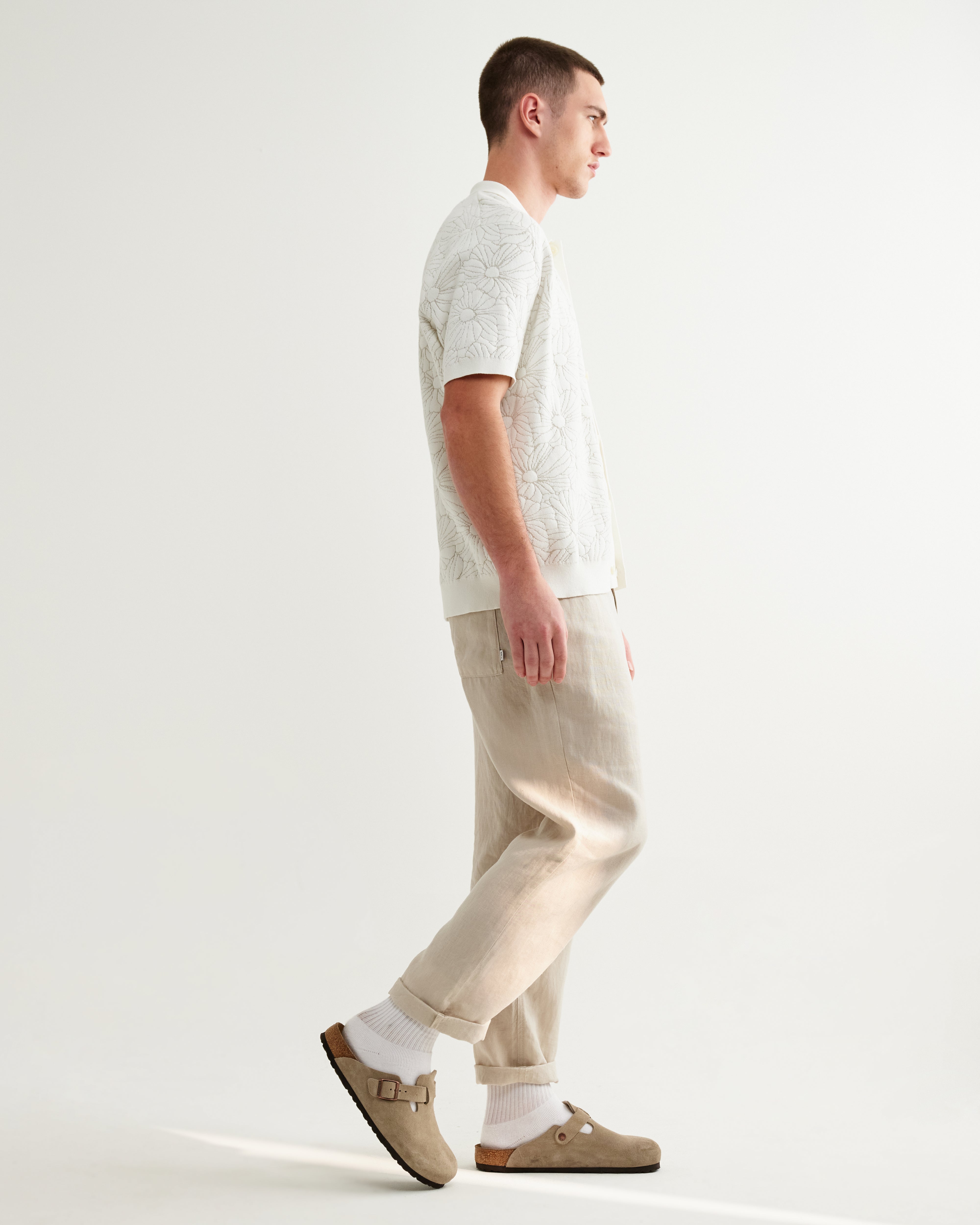 テラーロシャツ FLOWER JACQUARD (ECRU/NATURAL)