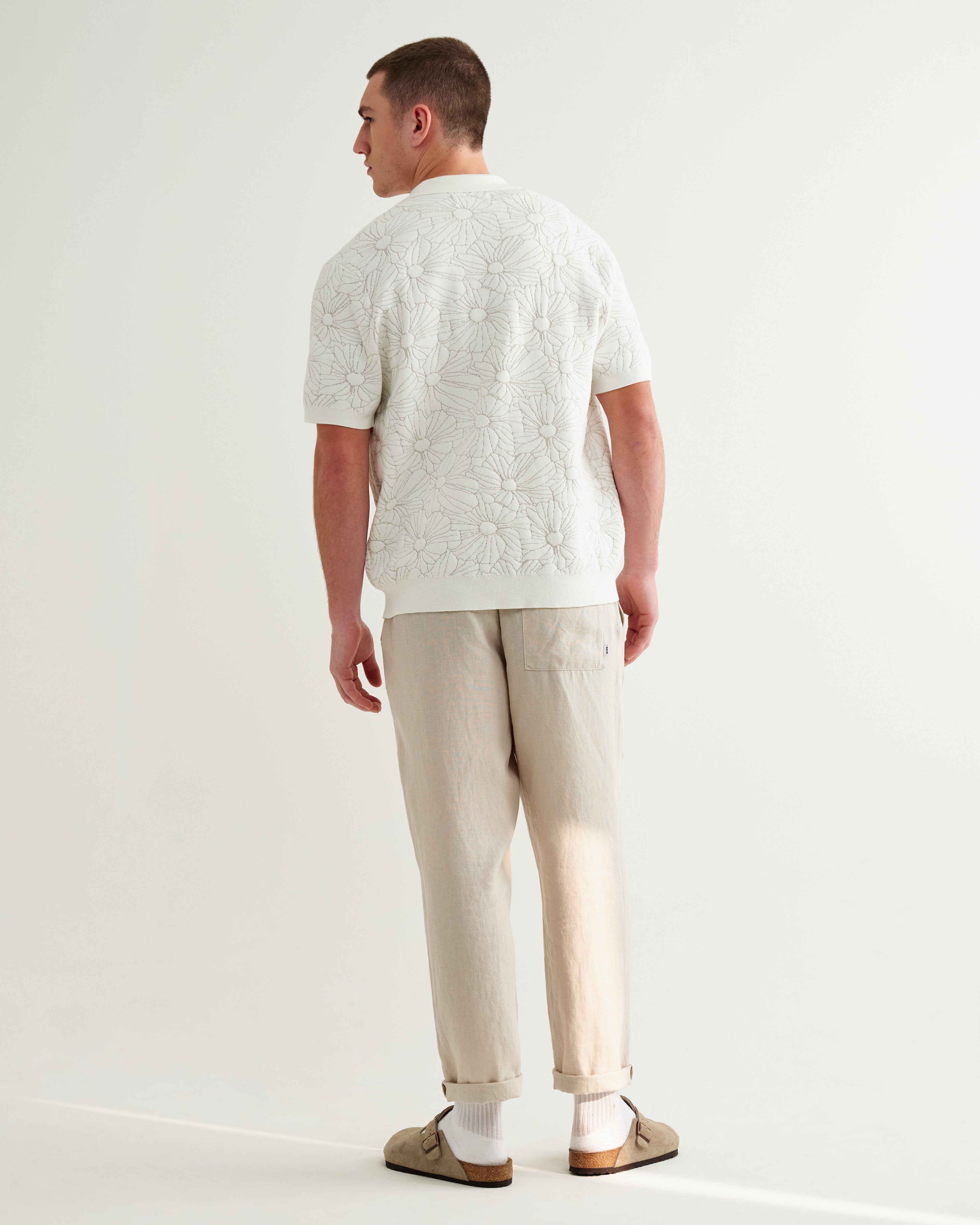 テラーロシャツ FLOWER JACQUARD (ECRU/NATURAL)