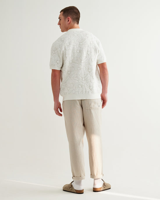 テラーロシャツ FLOWER JACQUARD (ECRU/NATURAL)