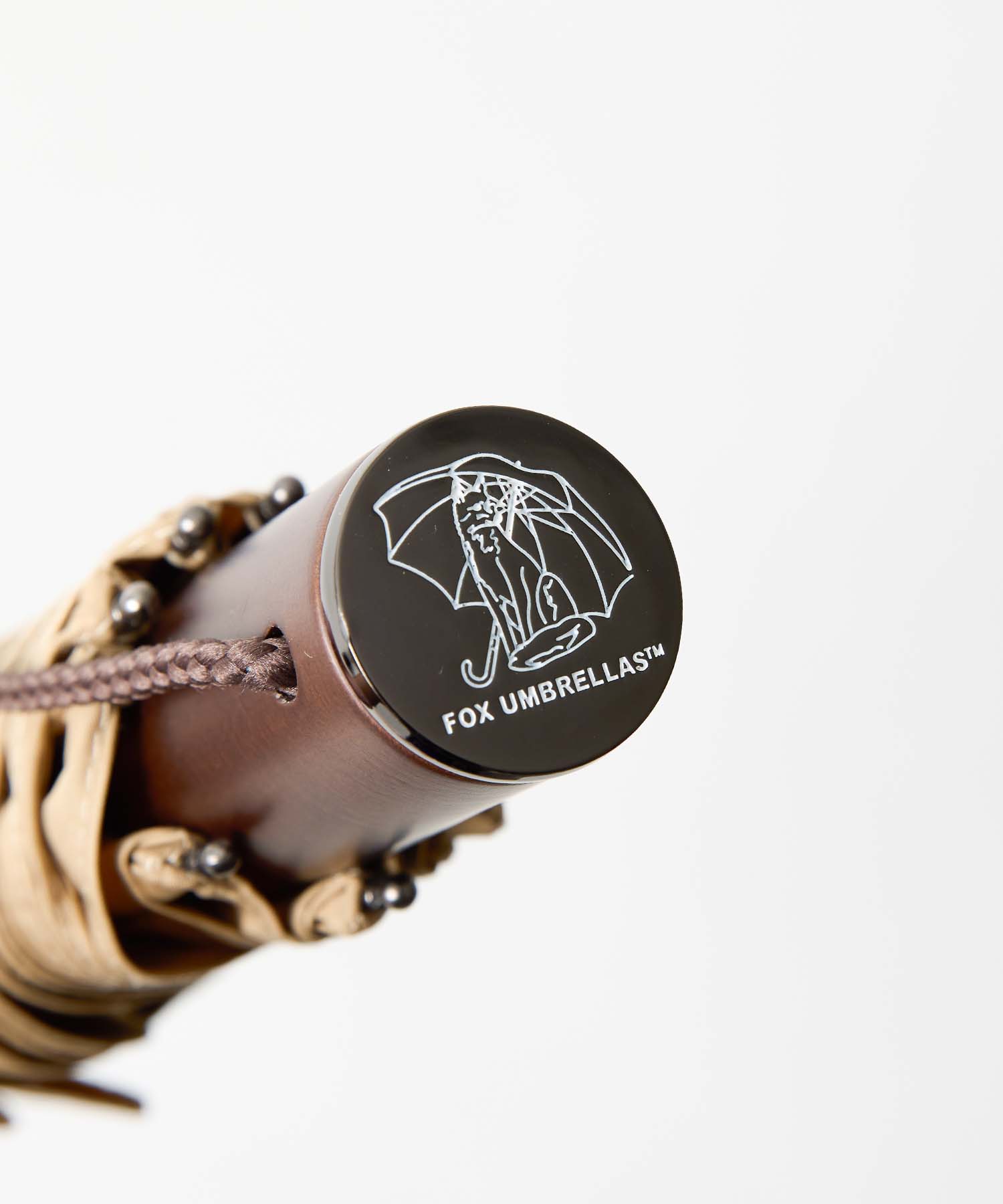 TL11 Brown Maple Straight with Fox Engraved Disc | 折りたたみ傘