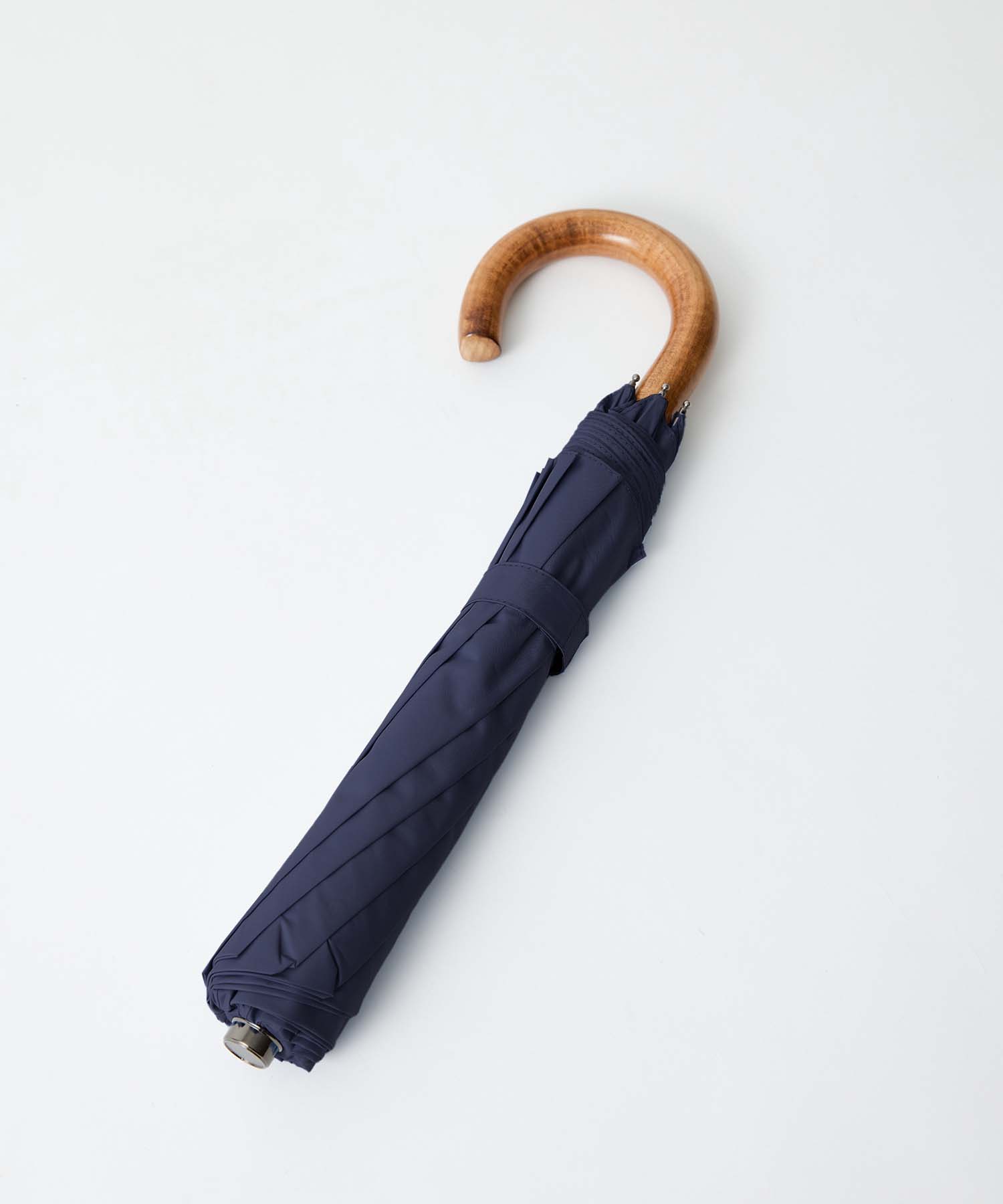 TL15 Small Maple Crook | 折りたたみ傘 | アーチ型ハンドル | メイプル | 雨用傘 (04 NAVY)