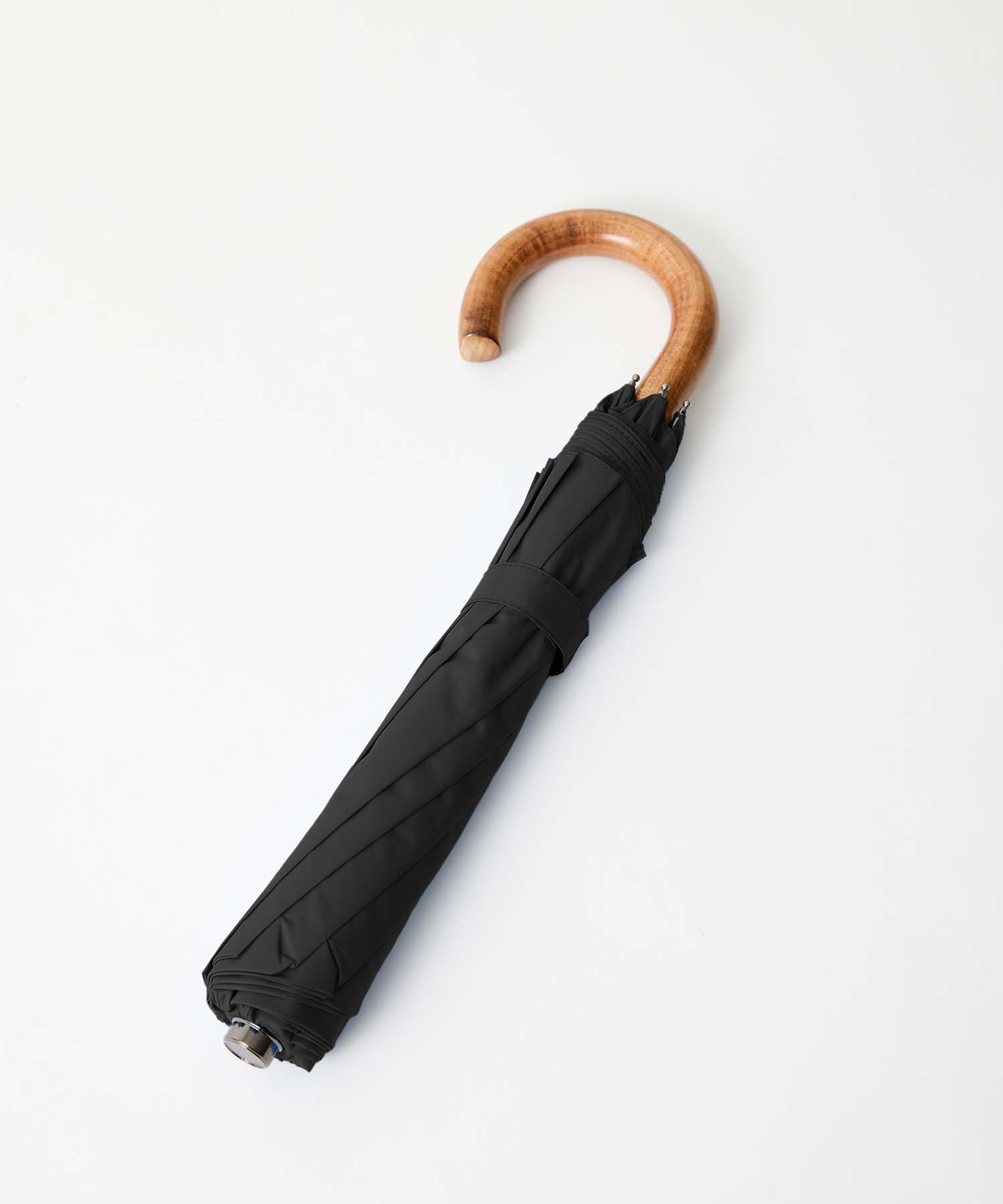 TL15 Small Maple Crook | 折りたたみ傘 | アーチ型ハンドル | メイプル | 晴雨兼用傘 (099 BLACK)
