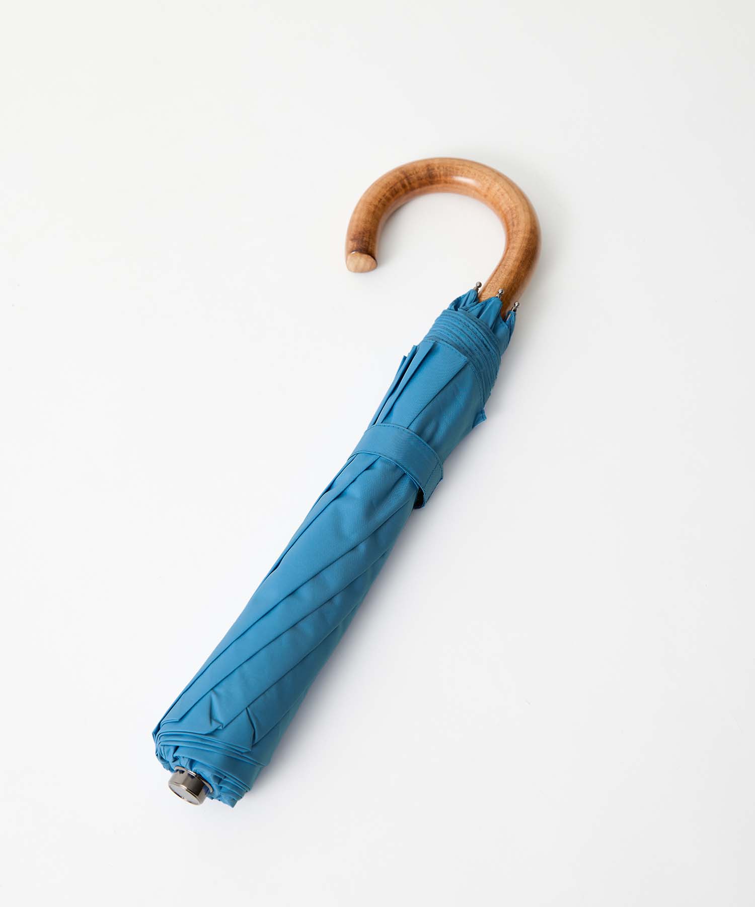 TL15 Small Maple Crook | 折りたたみ傘 | アーチ型ハンドル | メイプル | 晴雨兼用傘 (COBALT)