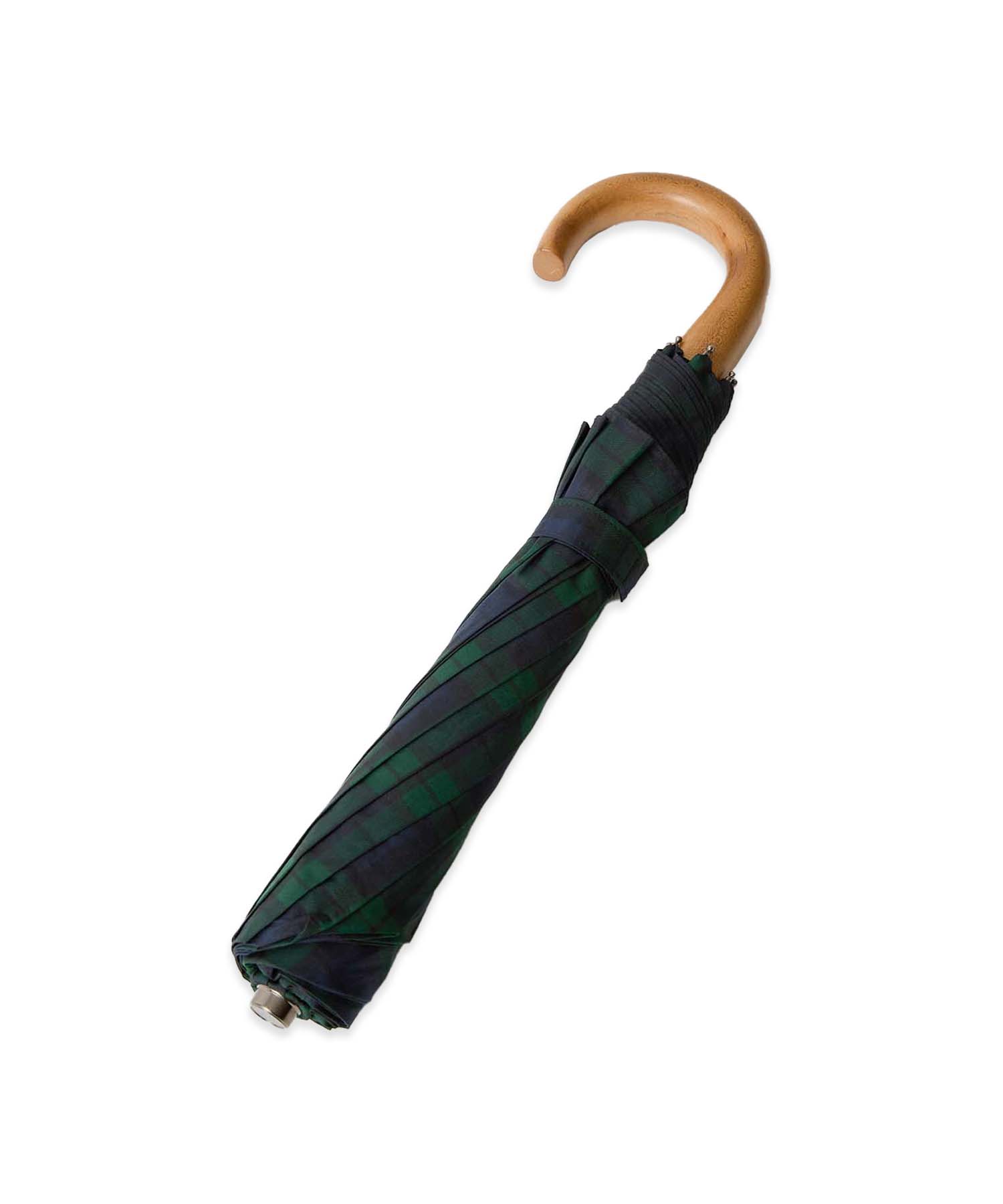 TL1 Maple Crook | 折りたたみ傘 | アーチ型ハンドル | メイプル | 雨用傘 (BLACK WATCH)