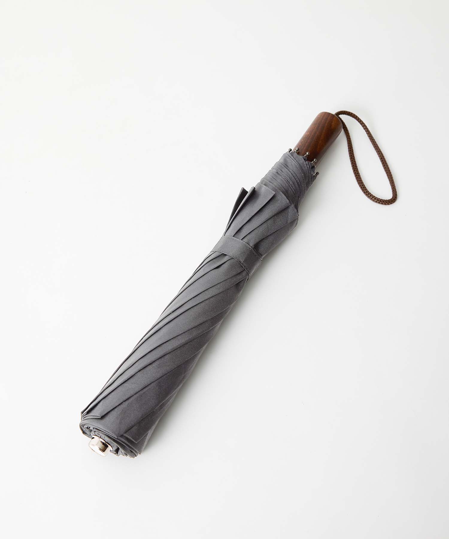 TL2 Maple Straight | 折りたたみ傘 | ストレート型ハンドル | メイプル | 雨用傘 (BROWN-03 GREY)