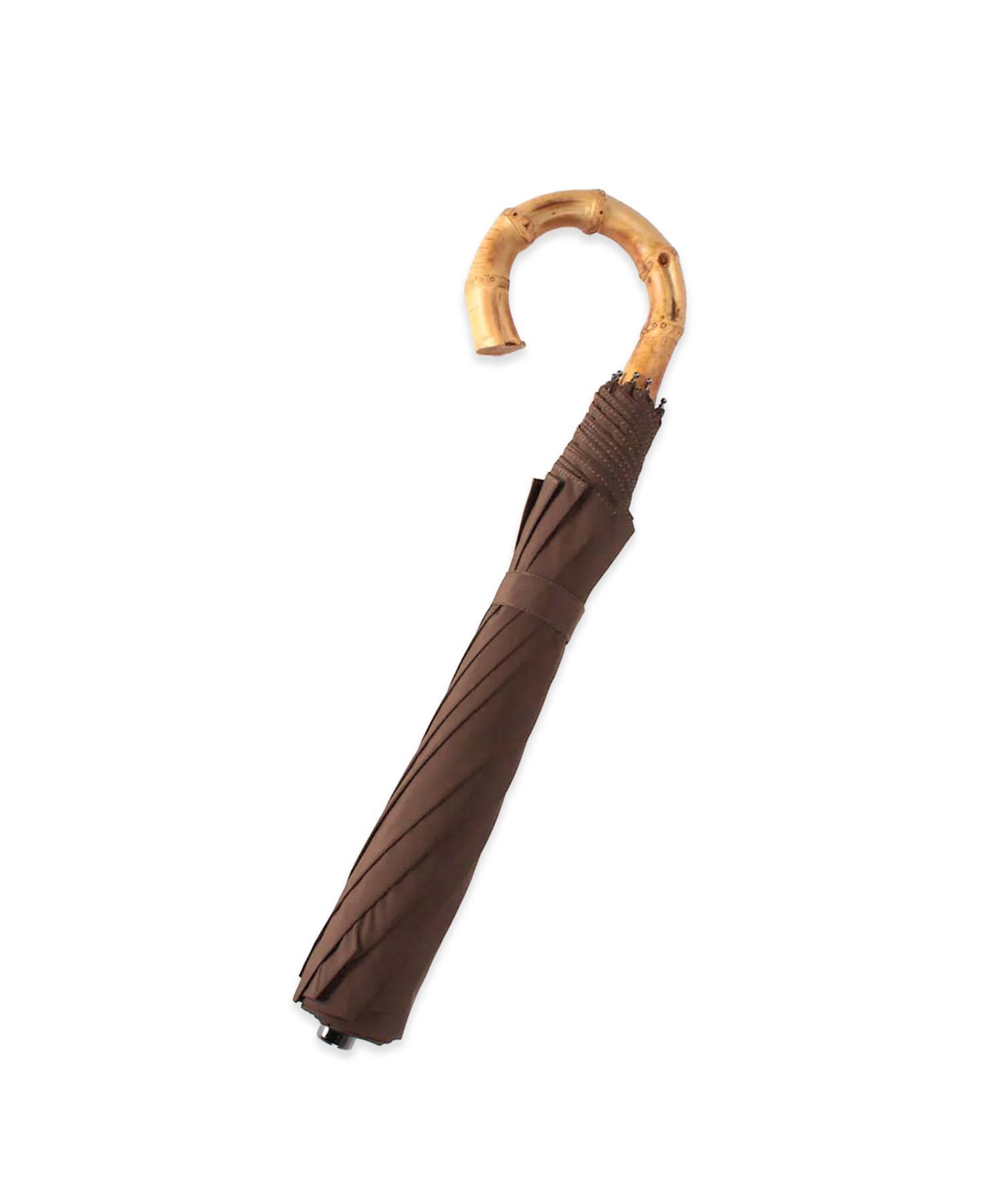 TL4 Whangee Crook | 折りたたみ傘 | アーチ型ハンドル | ワンギー | 雨用傘 (06 BROWN)