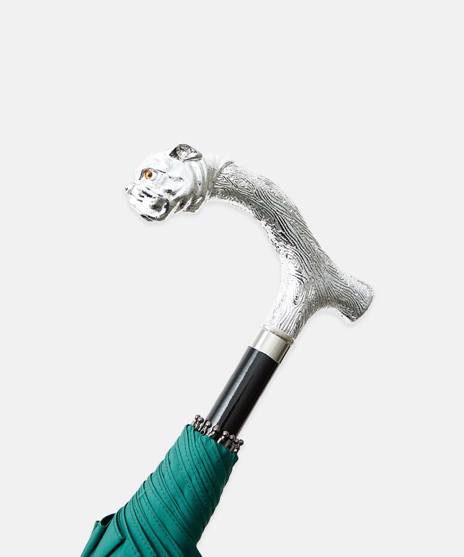 TL9 Nickel Finish Animal Head | 折りたたみ傘 | アニマルヘッド | ニッケル | 晴雨兼用傘（BULLDOG-778 ARDEA)