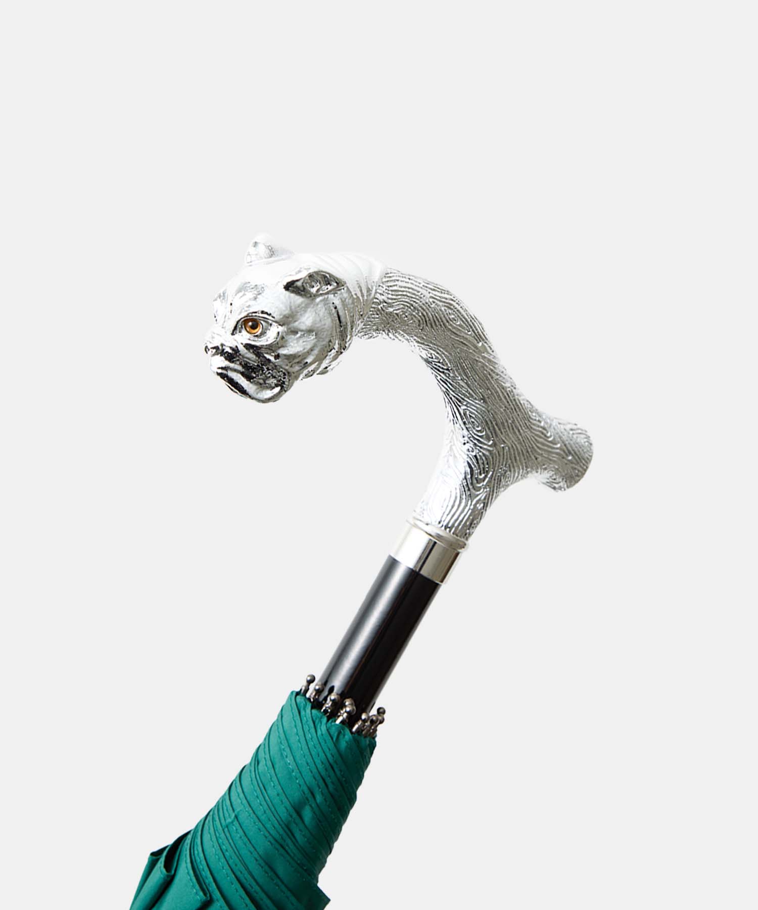 TL9 Nickel Finish Animal Head | 折りたたみ傘 | アニマルヘッド | ニッケル | 晴雨兼用傘（BULLDOG-778 ARDEA)