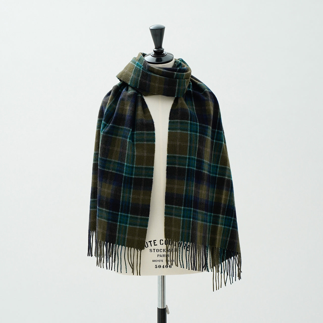 GRETNA GREEN 100%カシミヤ ストール TPJ52374 | 50×190 | グリーン