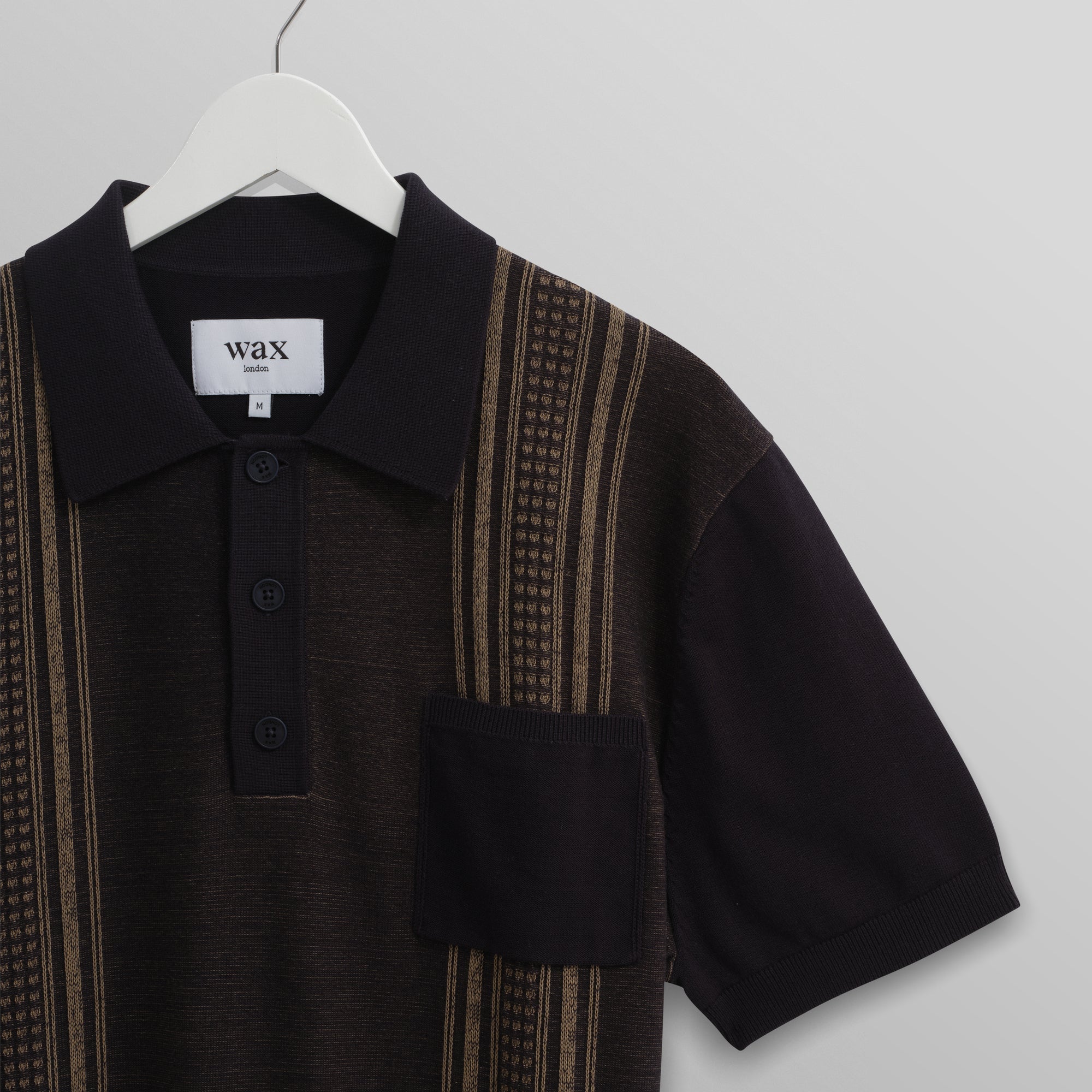 ポロシャツ RETRO STRIPE (NAVY/KHAKI)