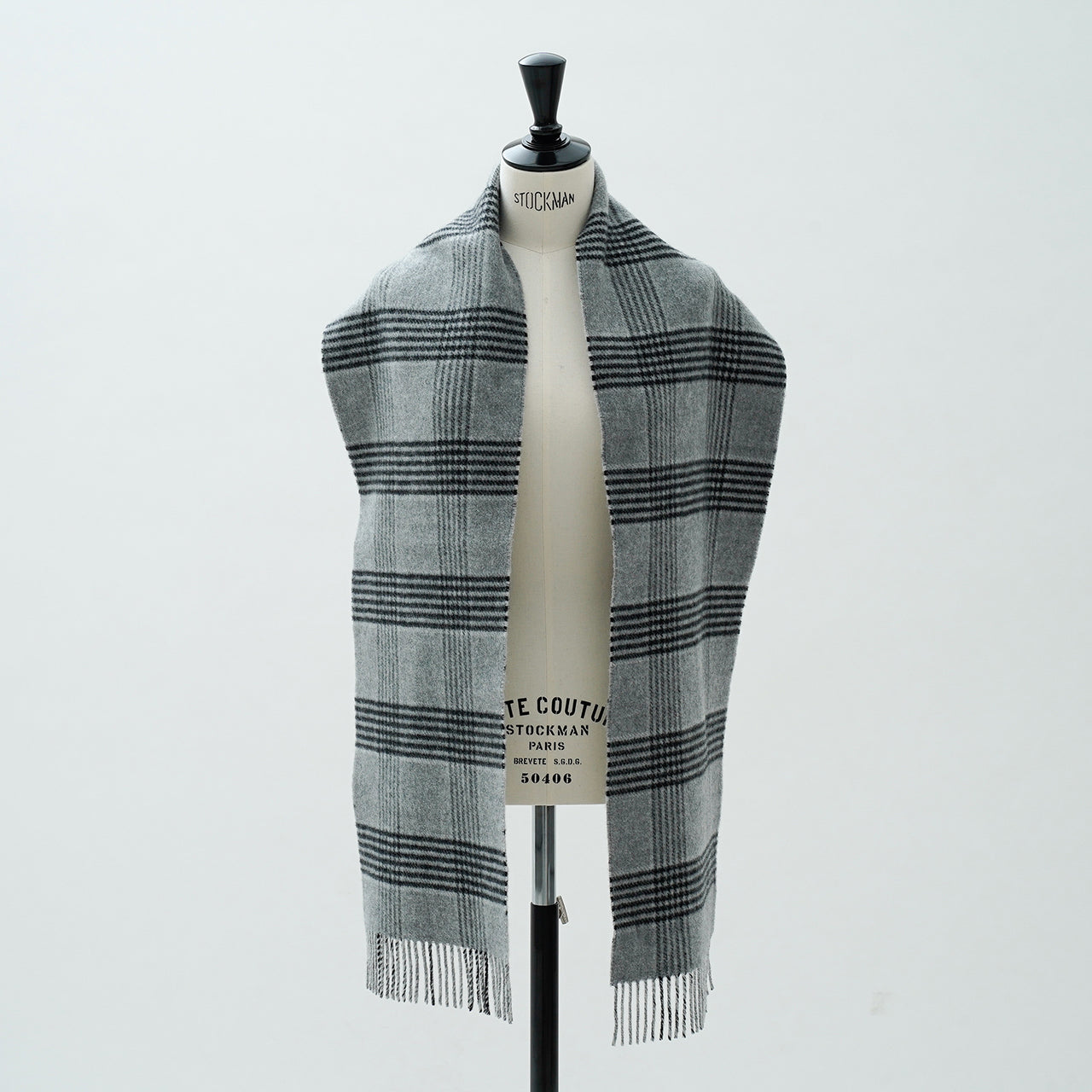 Joshua Ellis ジョシュアエリス　新品ストール VTT52344 | 30×180 | グレー | ダブルフェイス