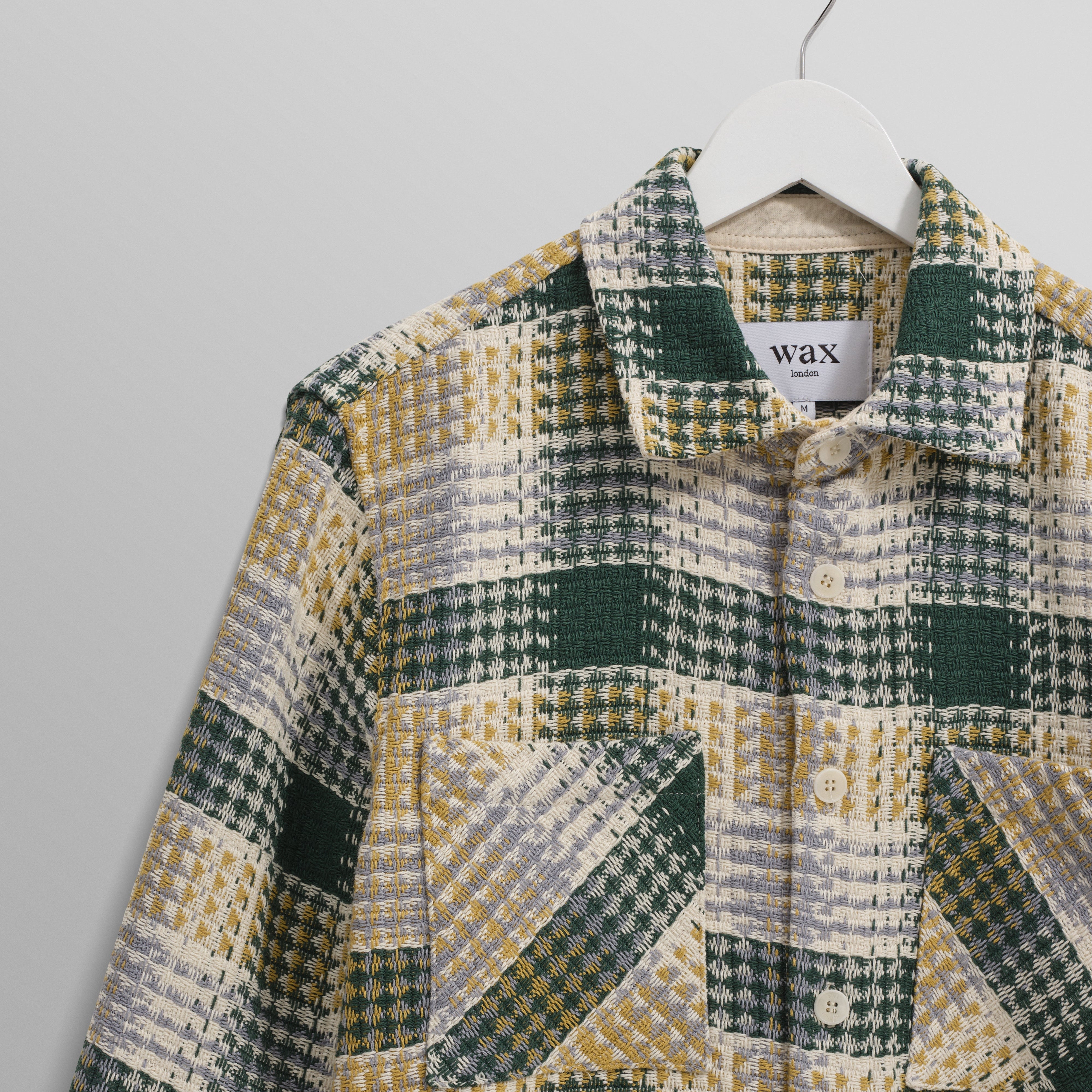 オーバーシャツ ADDLE CHECK (ECRU/GREEN)