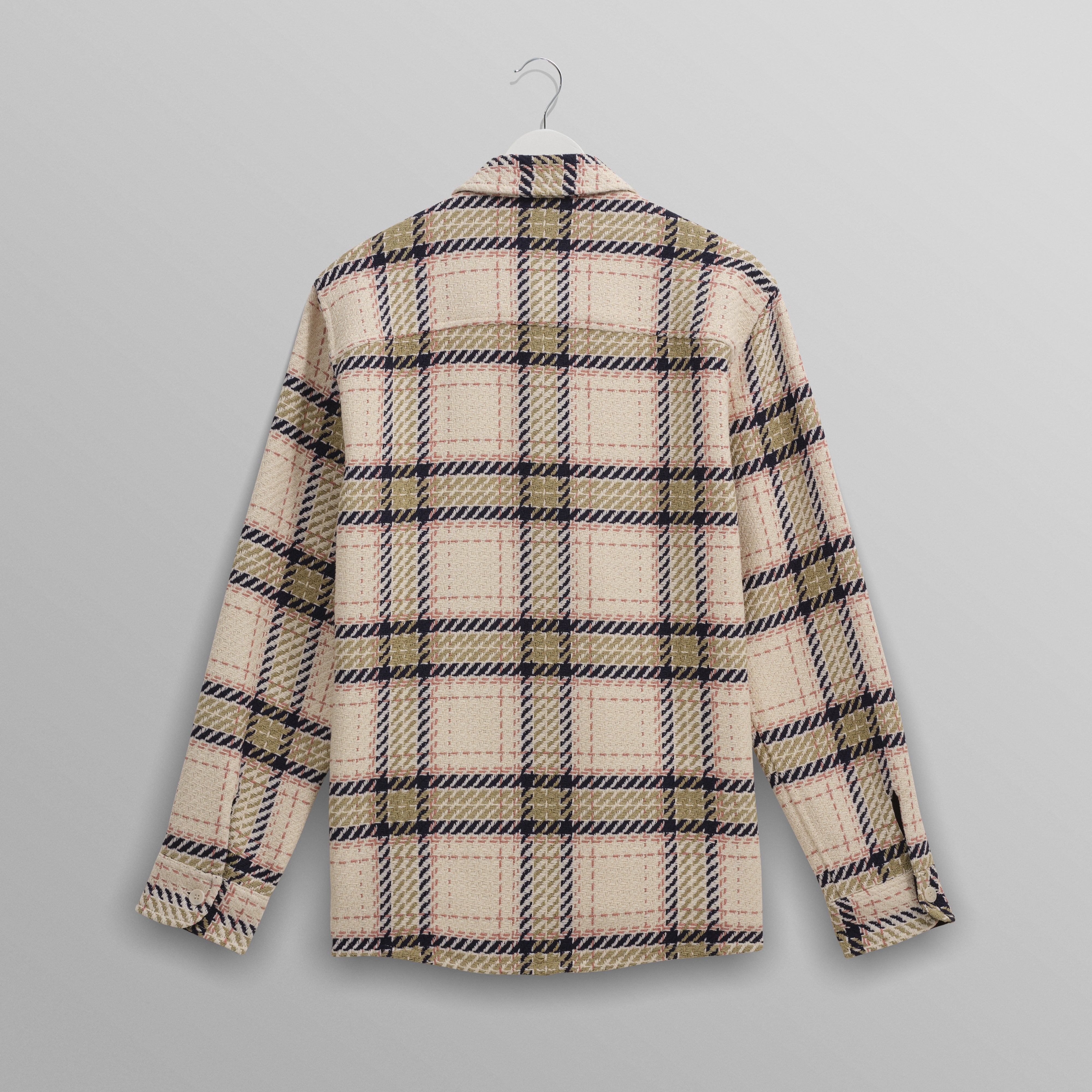 オーバーシャツ HARP CHECK (ECRU/SAGE) Whiting Overshirt