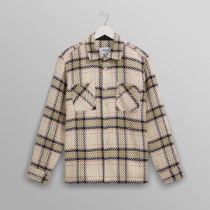 オーバーシャツ HARP CHECK (ECRU/SAGE) Whiting Overshirt