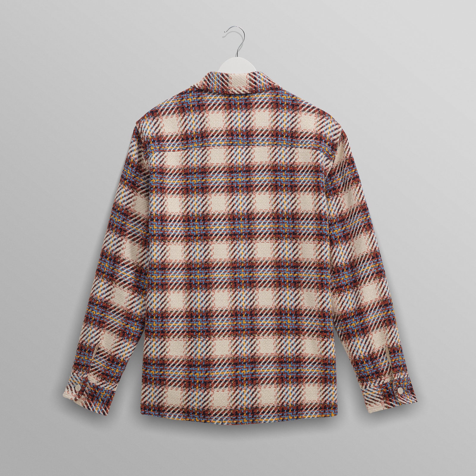 オーバーシャツ HUTTON CHECK (ECRU/MULTI) Whiting Overshirt│wax