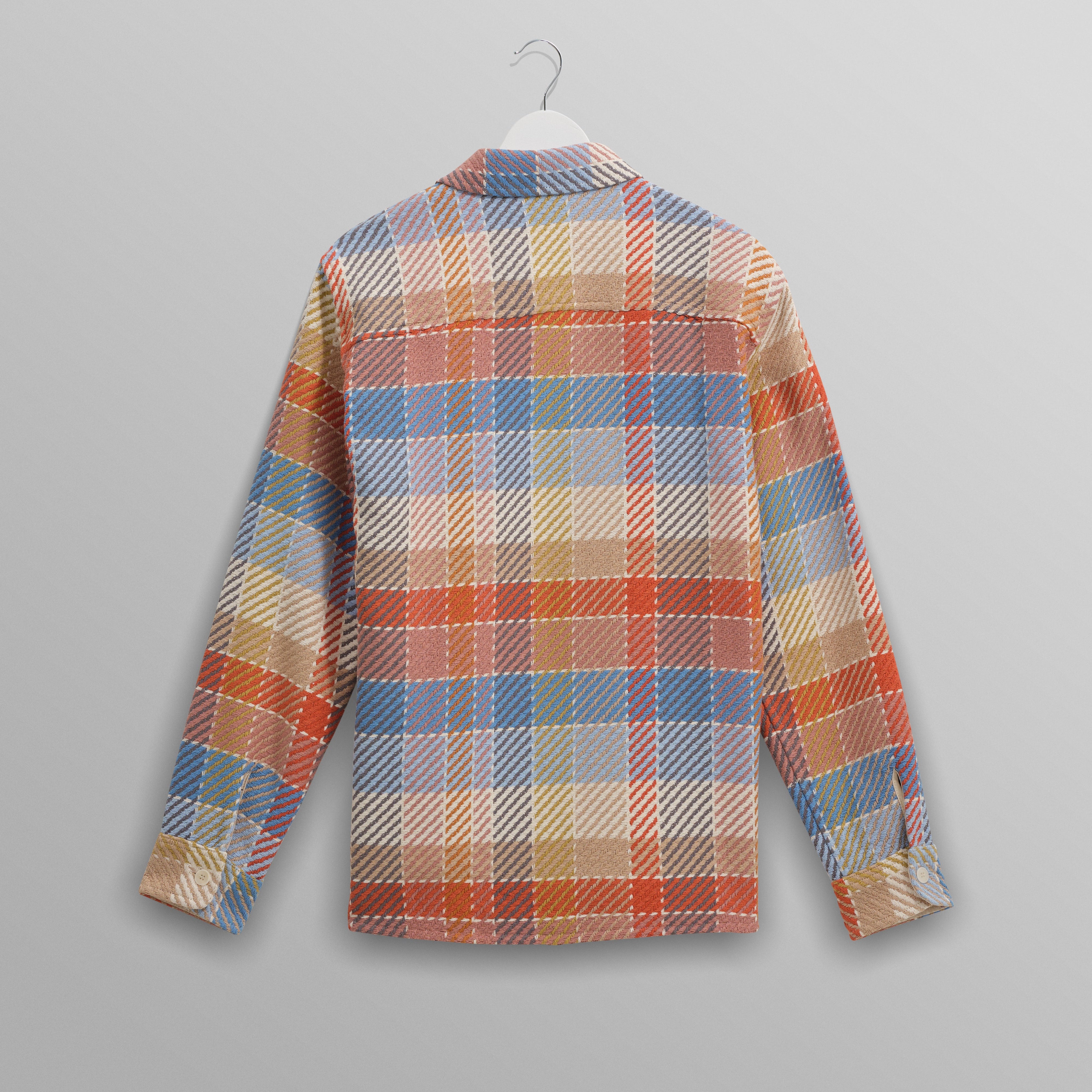 オーバーシャツ PIKE CHECK (ORANGE/BLUE) Whiting Overshirt