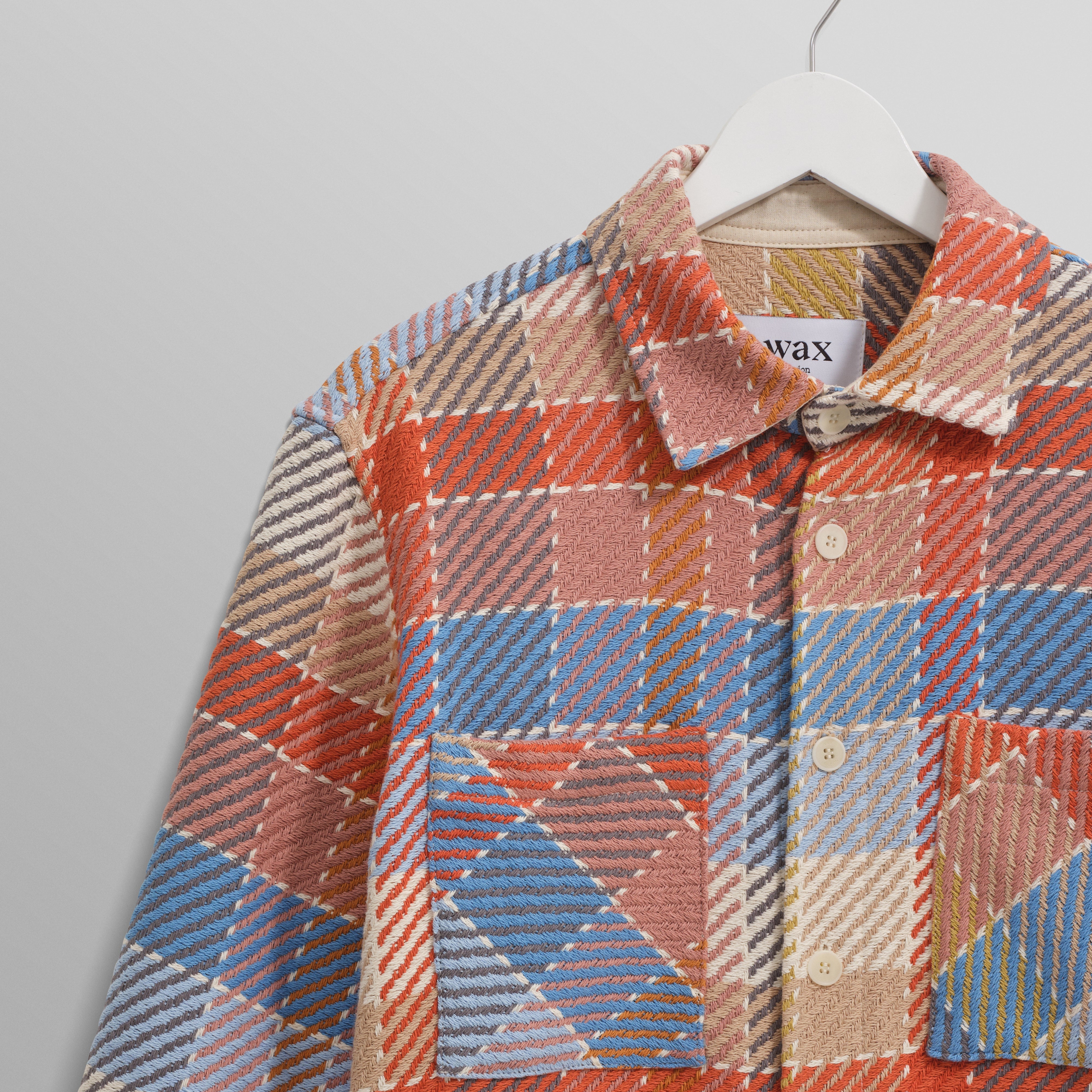 オーバーシャツ PIKE CHECK (ORANGE/BLUE) Whiting Overshirt