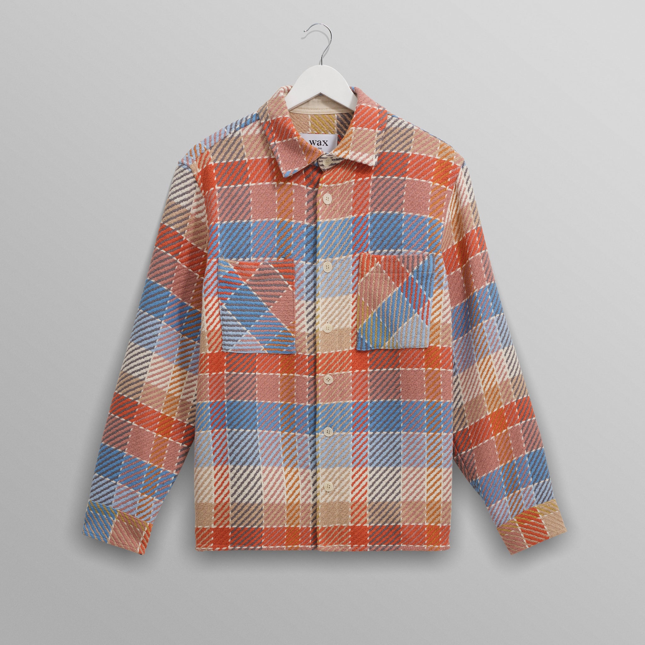 オーバーシャツ PIKE CHECK (ORANGE/BLUE) Whiting Overshirt