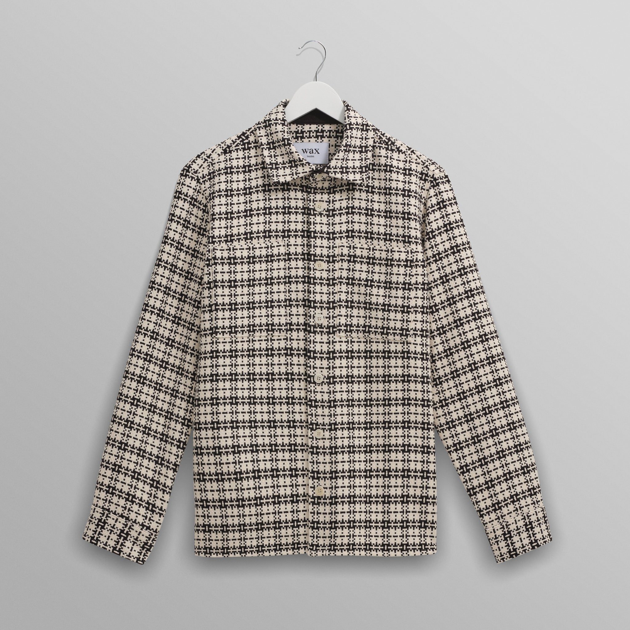 オーバーシャツ YARD CHECK (BLACK/ECRU) Whiting Overshirt