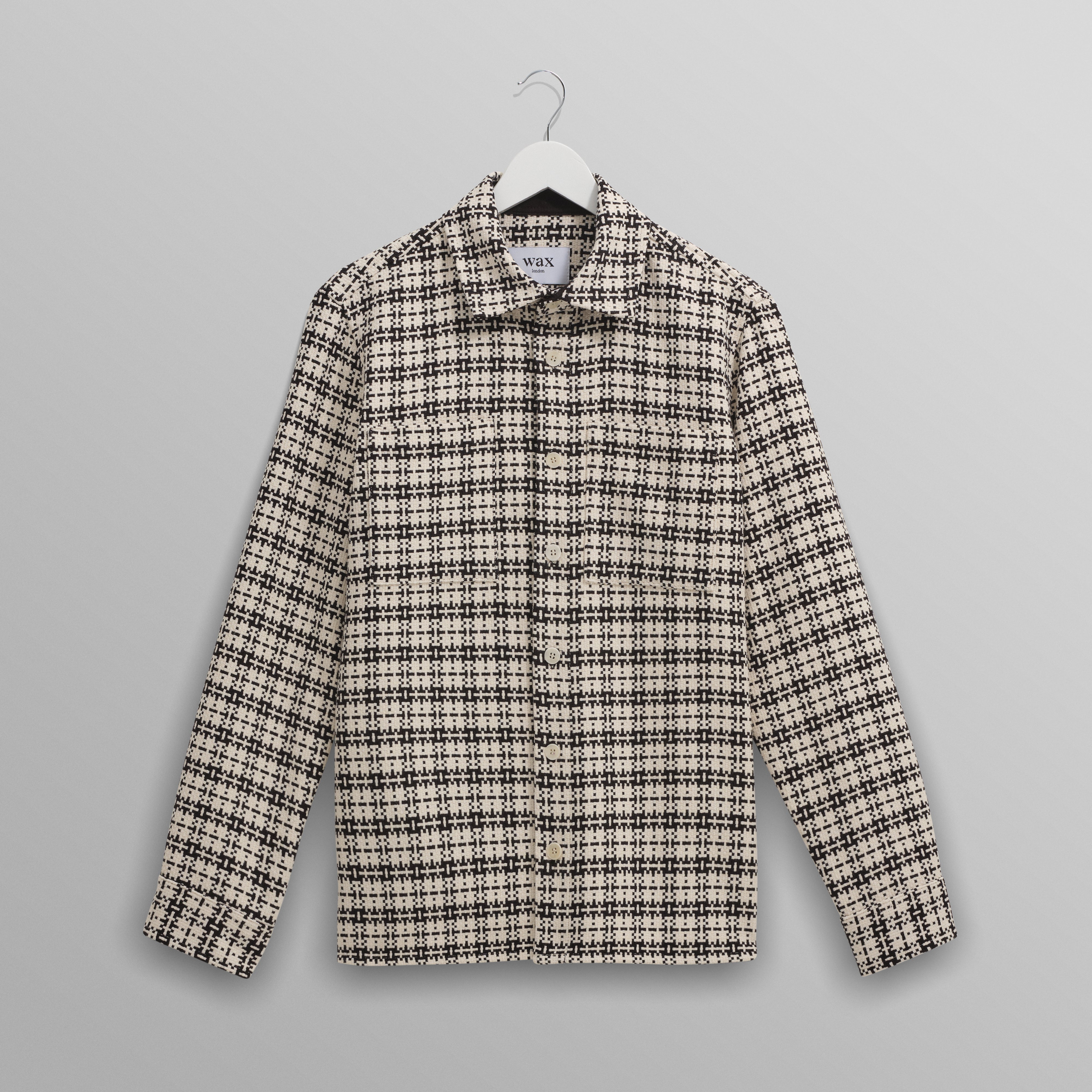 オーバーシャツ YARD CHECK (BLACK/ECRU) Whiting Overshirt