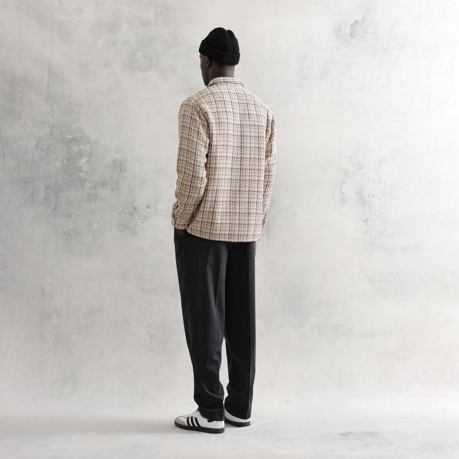 WHオーバーシャツ｜イーデンチェック（BEIGE/ECRU）