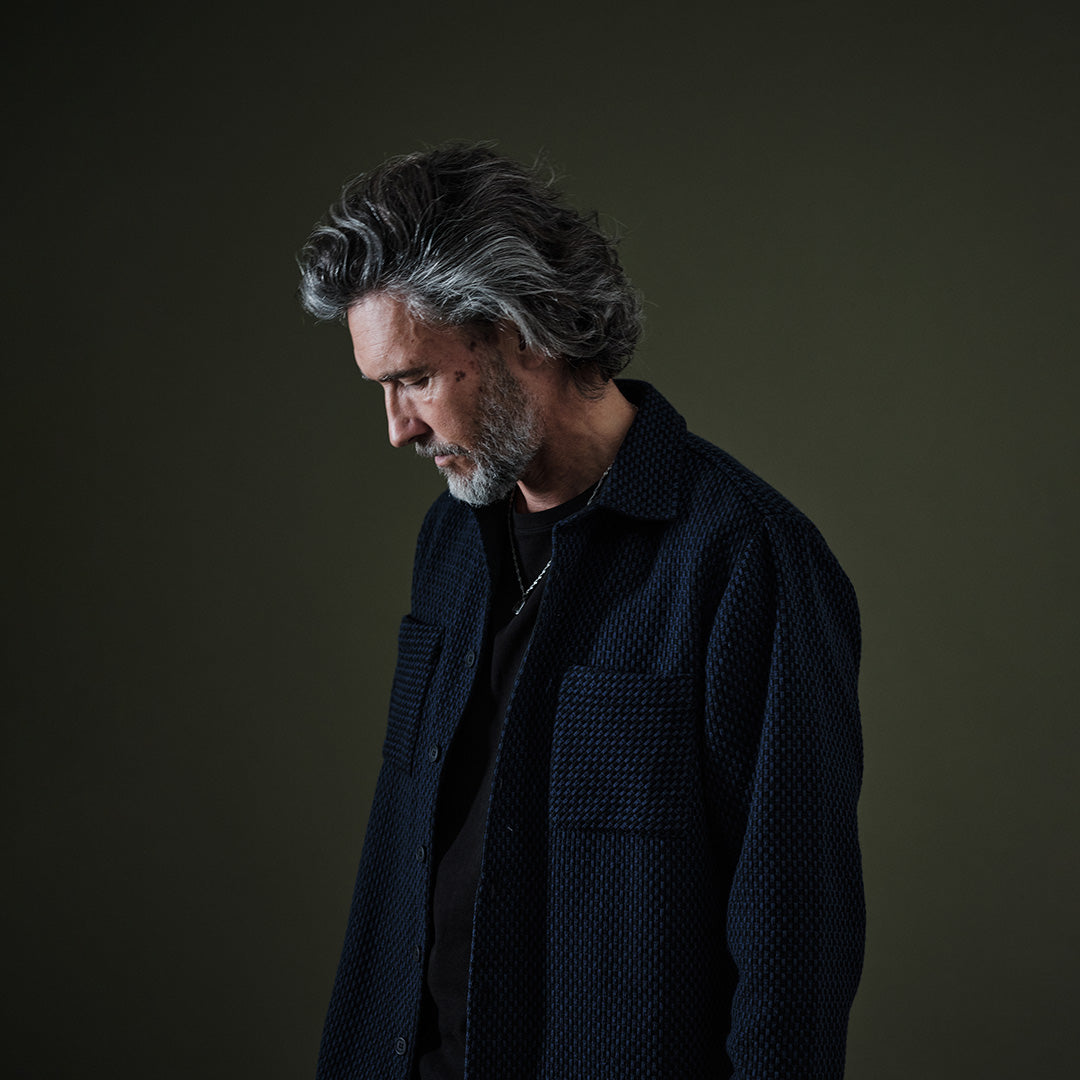 WHオーバーシャツ｜ステップニー（BLACK/NAVY）