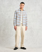 オーバーシャツ EARL CHECK (PALE BLUE/ECRU)