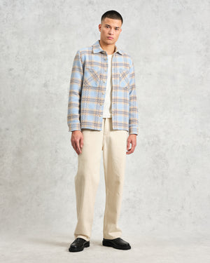 オーバーシャツ EARL CHECK (PALE BLUE/ECRU)