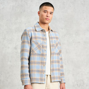 オーバーシャツ EARL CHECK (PALE BLUE/ECRU)