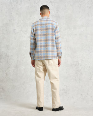 オーバーシャツ EARL CHECK (PALE BLUE/ECRU)