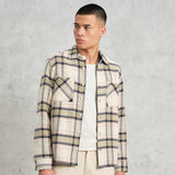 オーバーシャツ HARP CHECK (ECRU/SAGE) Whiting Overshirt