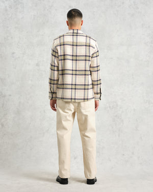 オーバーシャツ HARP CHECK (ECRU/SAGE) Whiting Overshirt